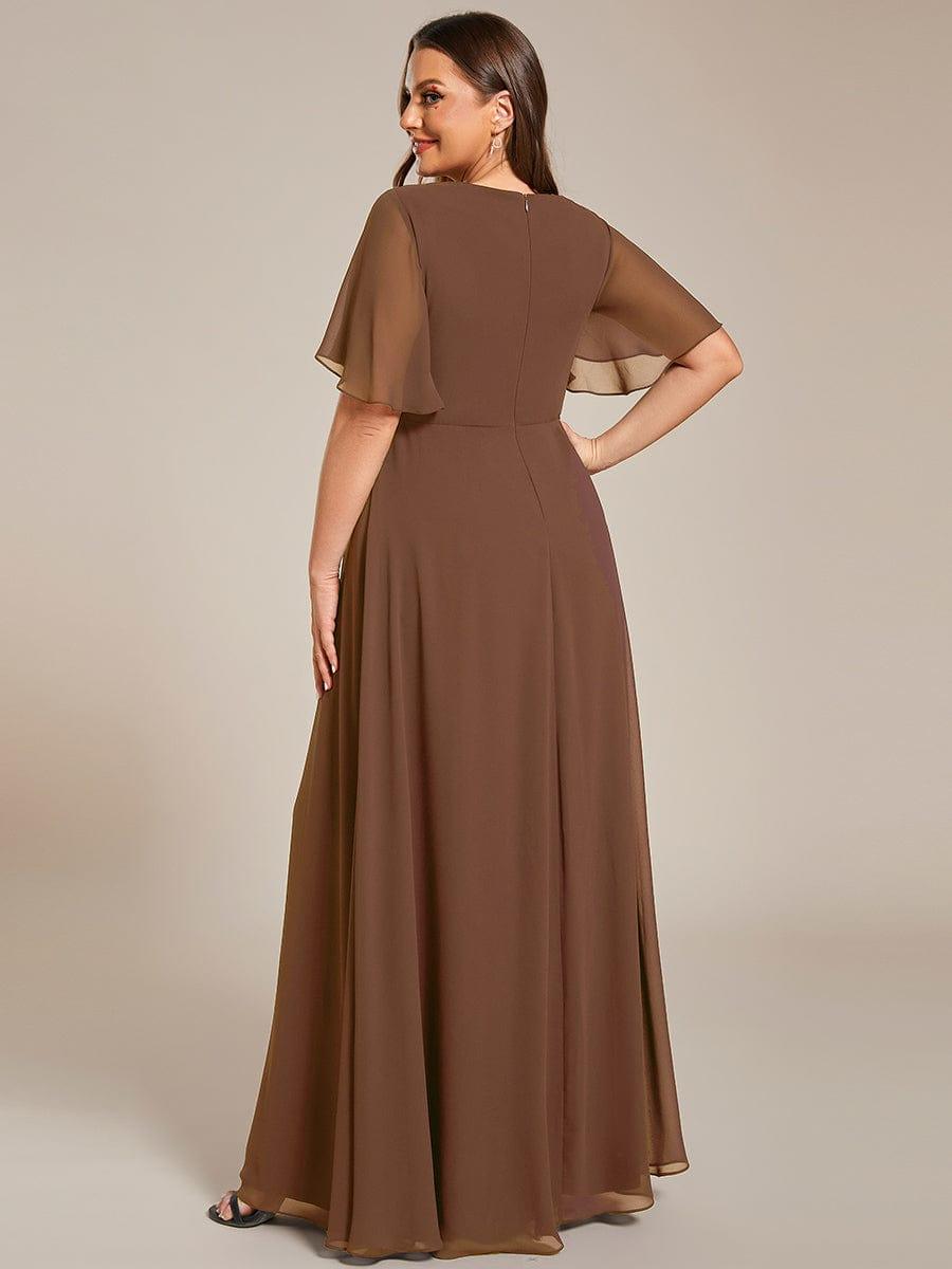 ever IVYROSE|Elegant Chiffon Applique Evening Dress with Flutter Sleeves