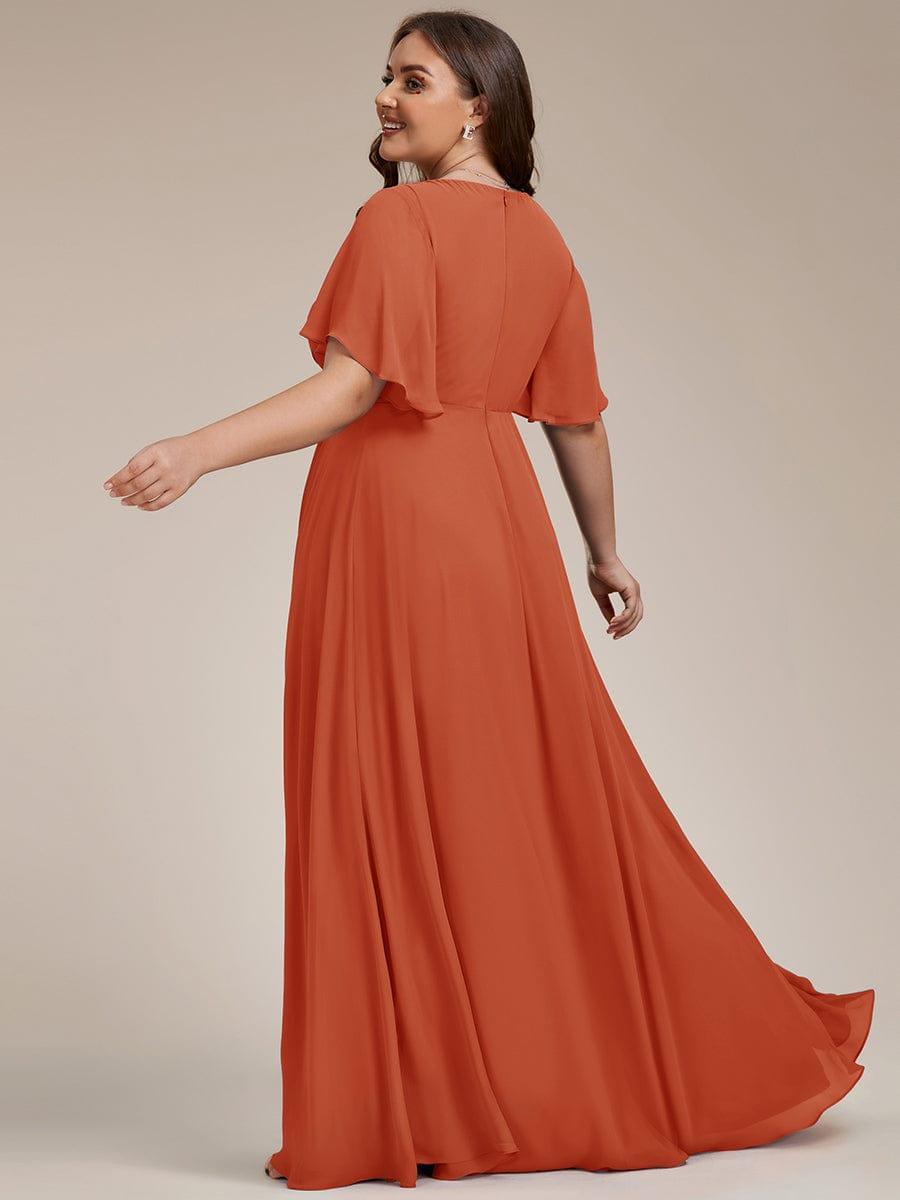 ever IVYROSE|Elegant Chiffon Applique Evening Dress with Flutter Sleeves