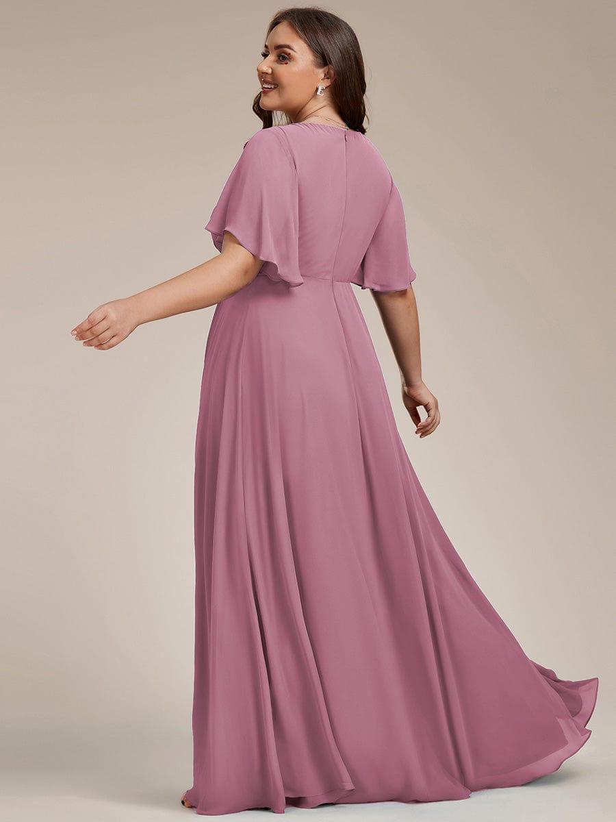 ever IVYROSE|Elegant Chiffon Applique Evening Dress with Flutter Sleeves