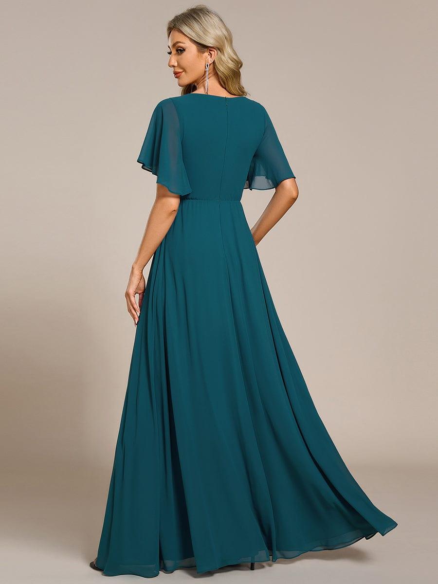 ever IVYROSE|Elegant Chiffon Applique Evening Dress with Flutter Sleeves
