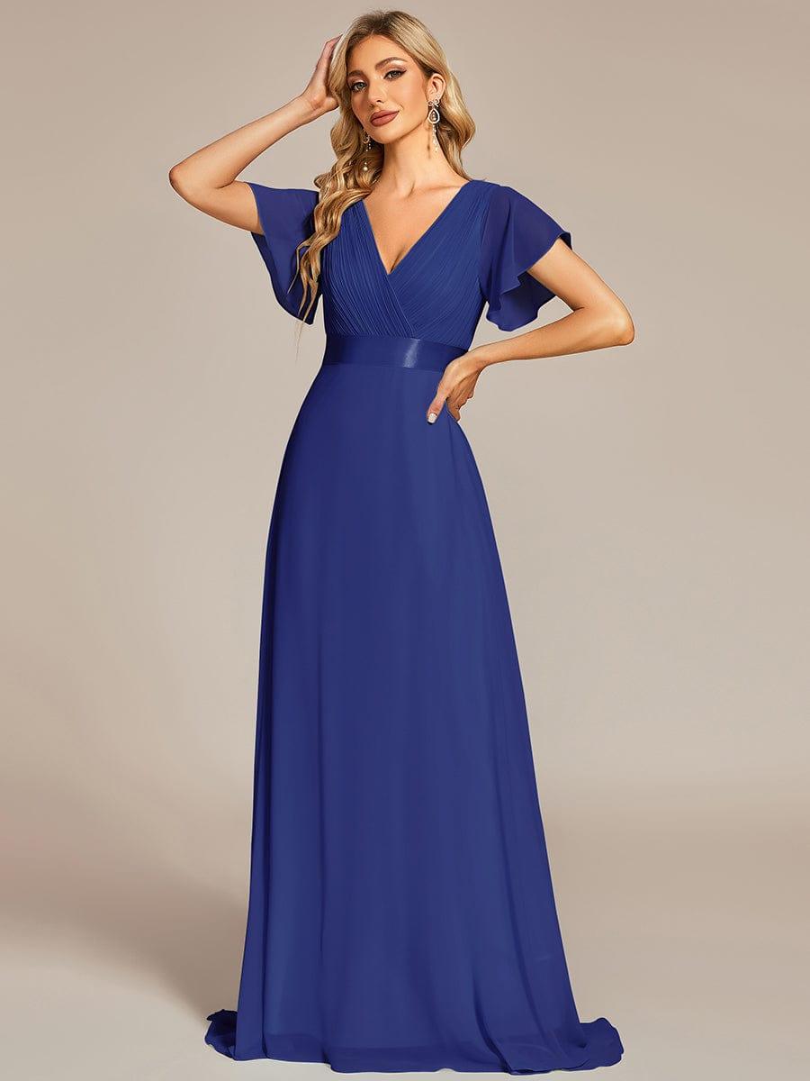 ever MONICA|High Waist Short Sleeves Bridesmaid Dress