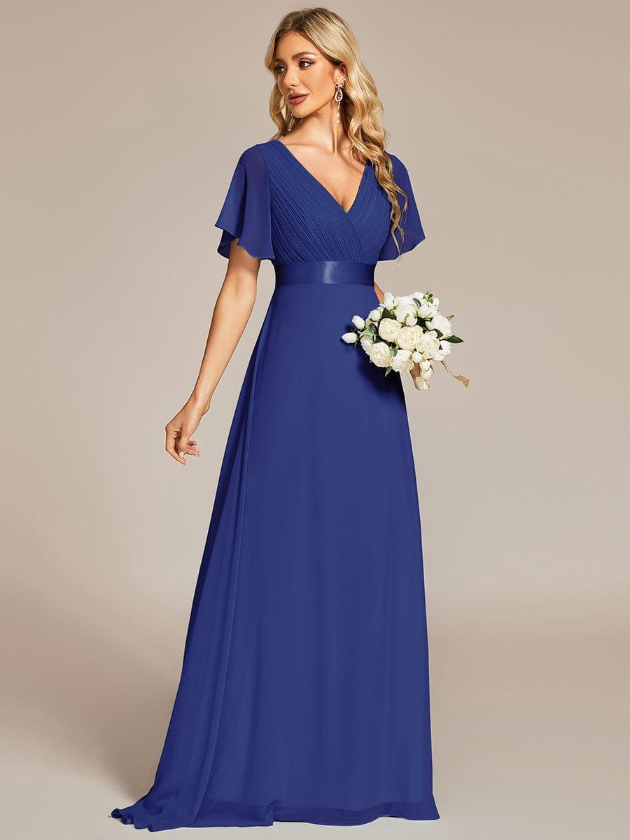 ever MONICA|High Waist Short Sleeves Bridesmaid Dress