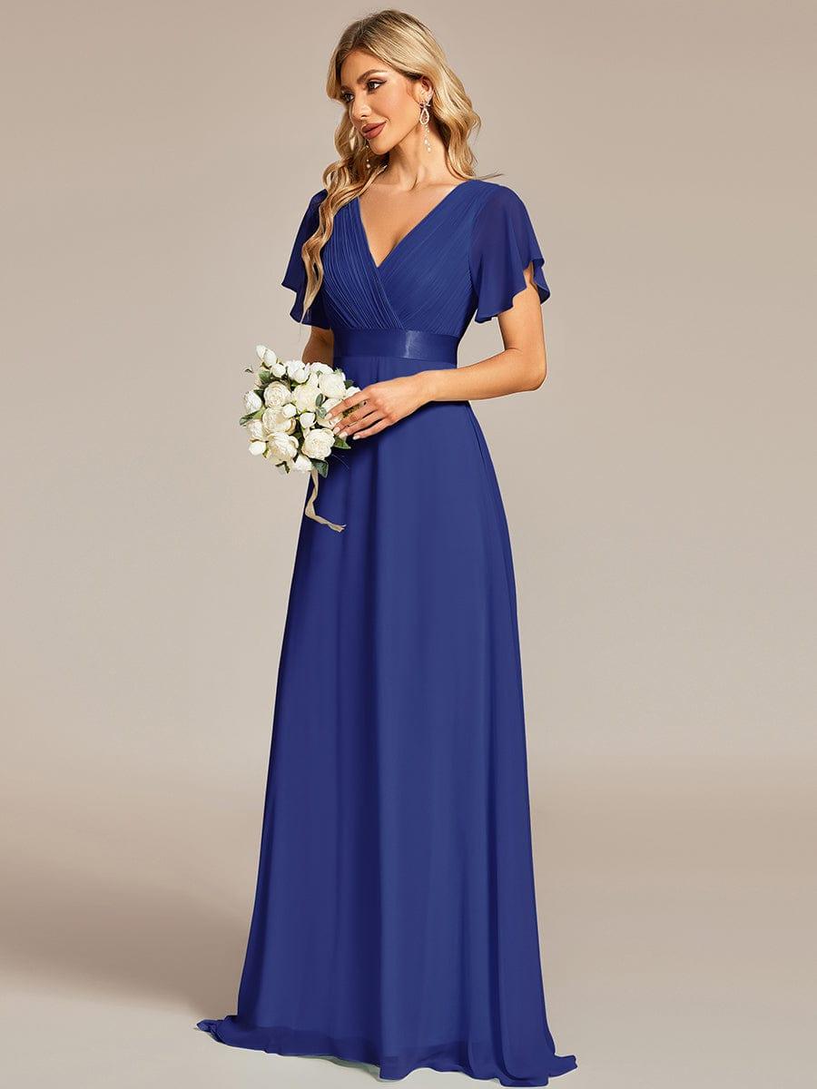 ever MONICA|High Waist Short Sleeves Bridesmaid Dress