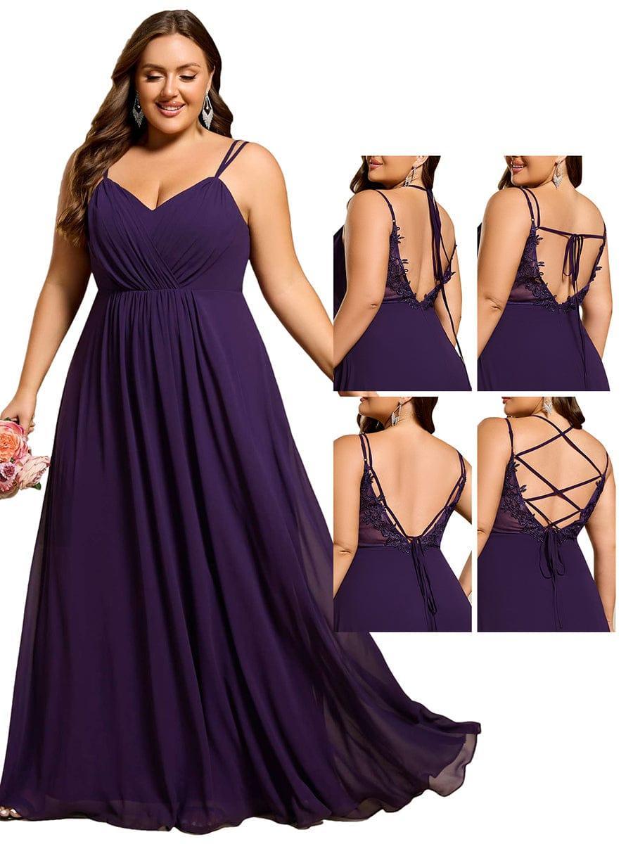 ever RUBY|Multiway Chiffon and Lace Open Back Bridesmaid Dress with Spaghetti Straps