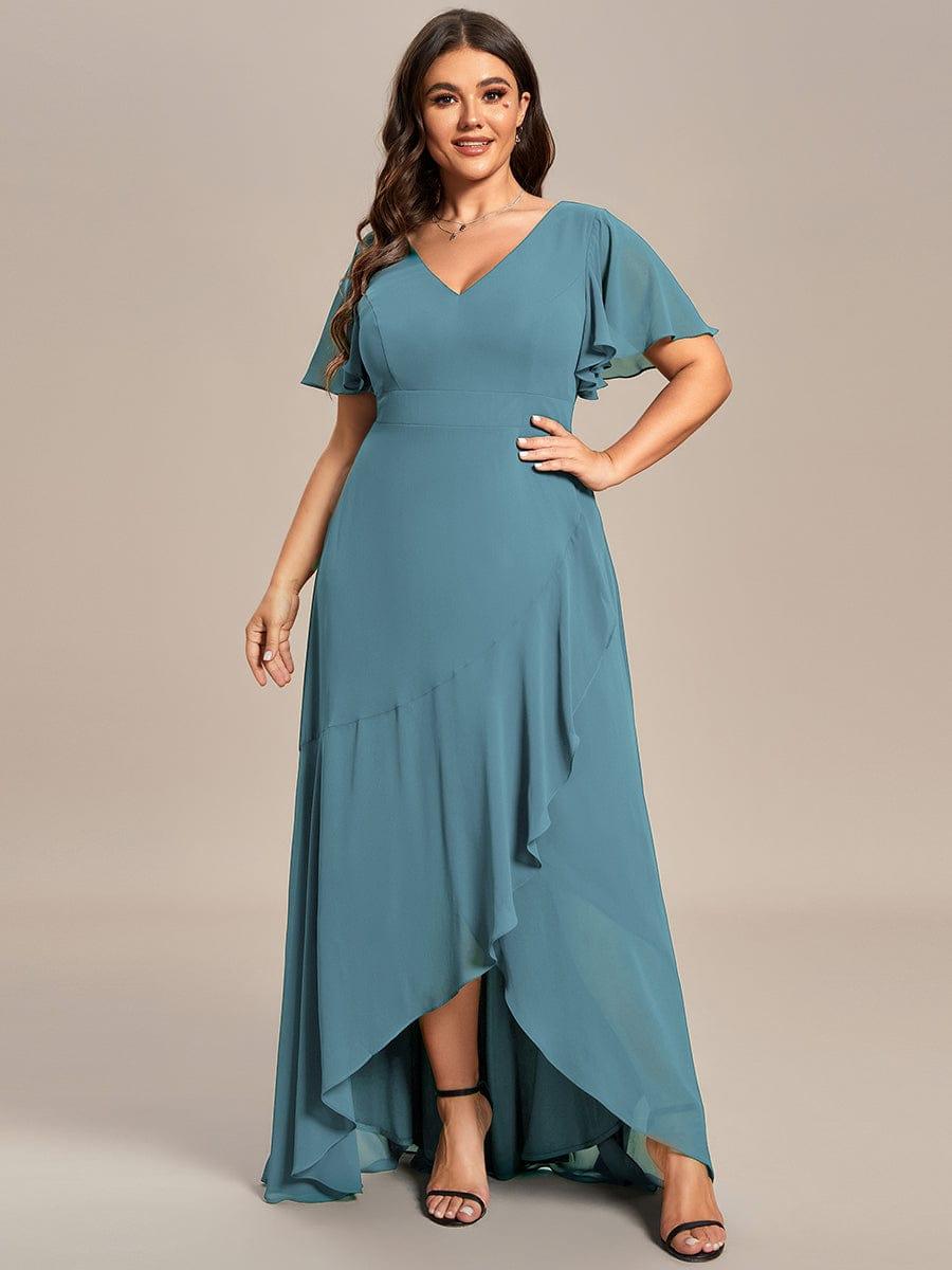ever OREE|Charming Chiffon Bridesmaid Dress with Lotus Leaf Hemline(Final Sale)