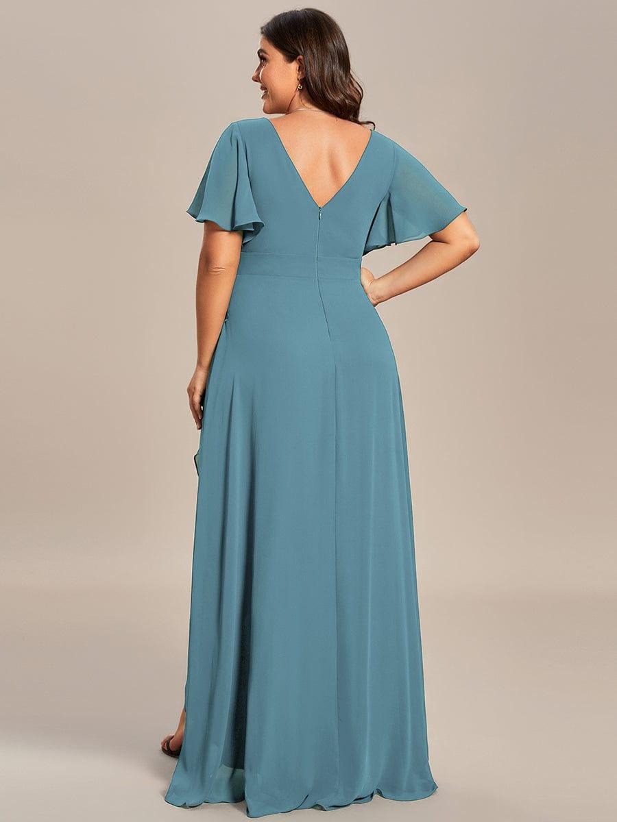 ever OREE|Charming Chiffon Bridesmaid Dress with Lotus Leaf Hemline(Final Sale)