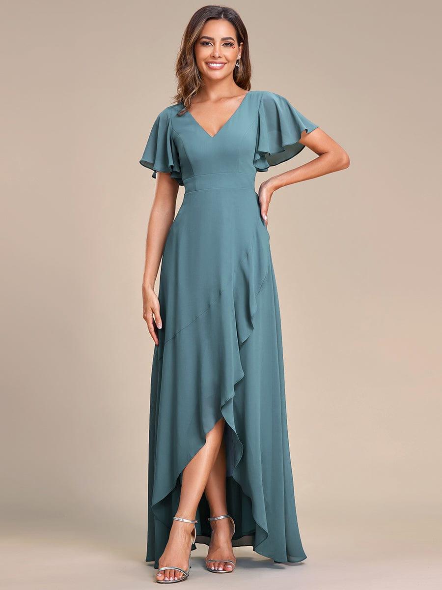 ever OREE|Charming Chiffon Bridesmaid Dress with Lotus Leaf Hemline(Final Sale)