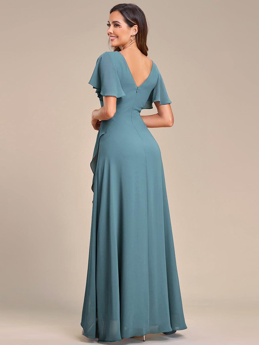 ever OREE|Charming Chiffon Bridesmaid Dress with Lotus Leaf Hemline(Final Sale)