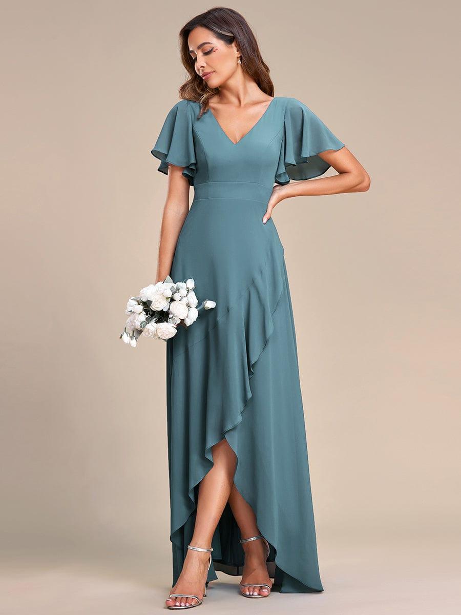 ever OREE|Charming Chiffon Bridesmaid Dress with Lotus Leaf Hemline(Final Sale)