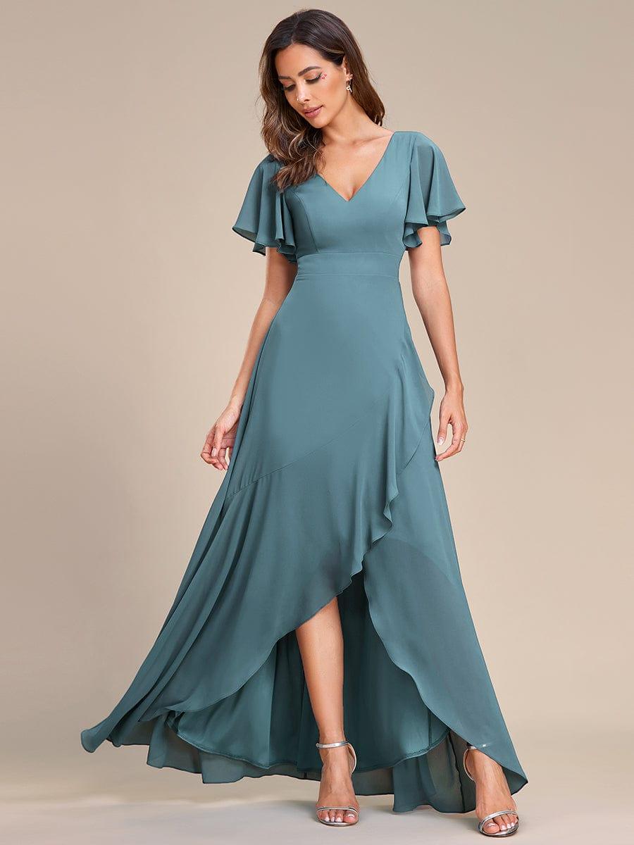 ever OREE|Charming Chiffon Bridesmaid Dress with Lotus Leaf Hemline(Final Sale)