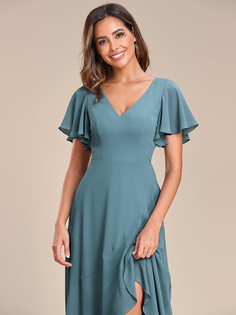 ever OREE|Charming Chiffon Bridesmaid Dress with Lotus Leaf Hemline(Final Sale)