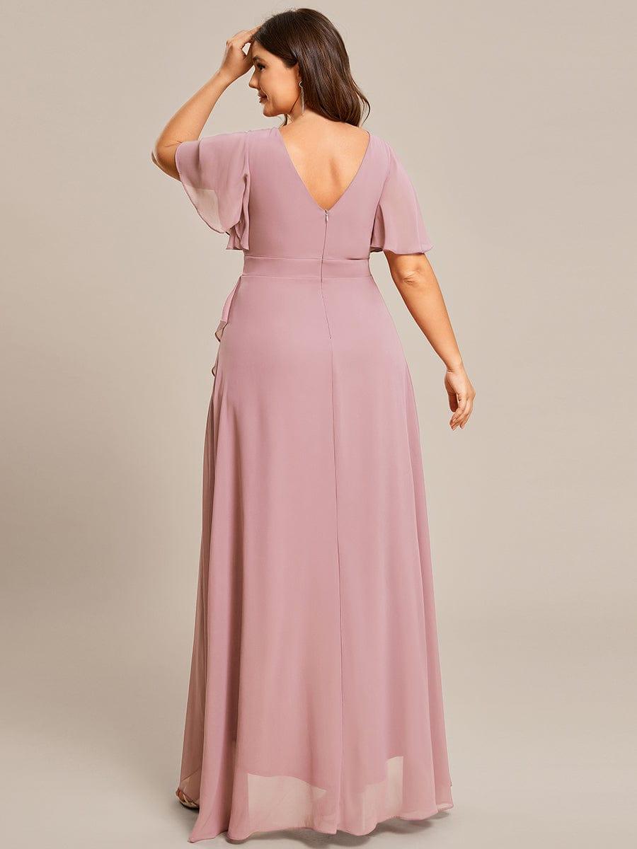 ever OREE|Charming Chiffon Bridesmaid Dress with Lotus Leaf Hemline(Final Sale)