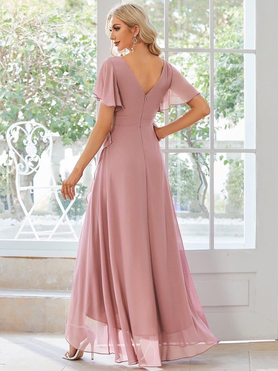 ever OREE|Charming Chiffon Bridesmaid Dress with Lotus Leaf Hemline(Final Sale)