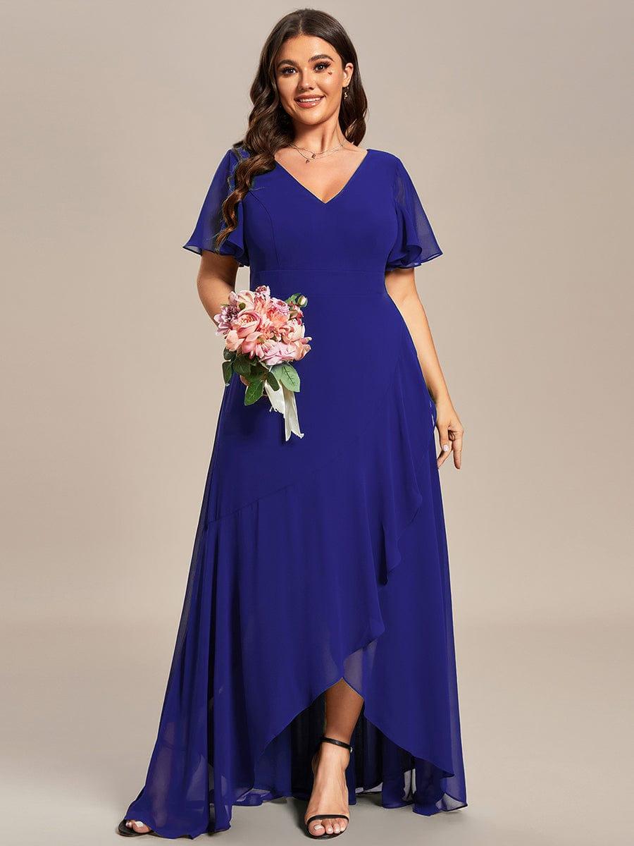 ever OREE|Charming Chiffon Bridesmaid Dress with Lotus Leaf Hemline(Final Sale)