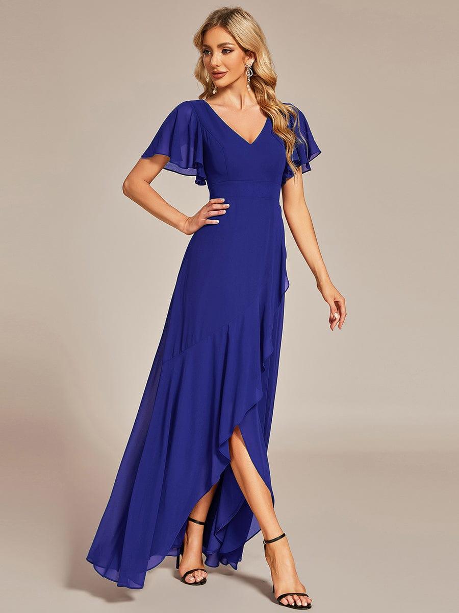 ever OREE|Charming Chiffon Bridesmaid Dress with Lotus Leaf Hemline(Final Sale)