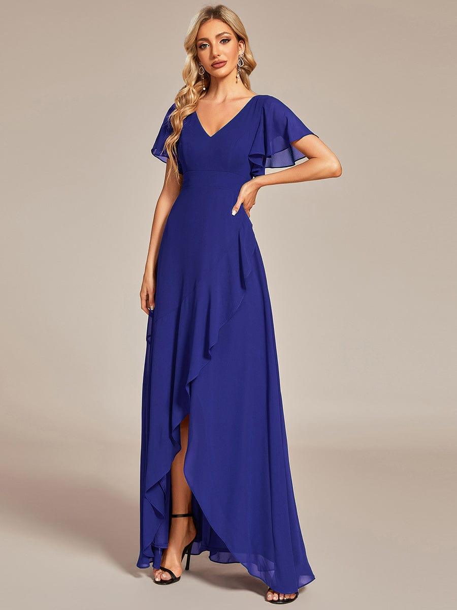 ever OREE|Charming Chiffon Bridesmaid Dress with Lotus Leaf Hemline(Final Sale)