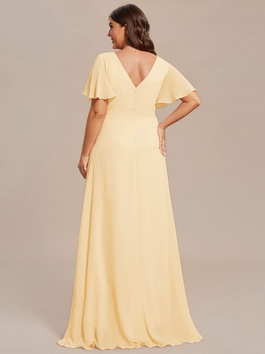 ever OREE|Charming Chiffon Bridesmaid Dress with Lotus Leaf Hemline(Final Sale)