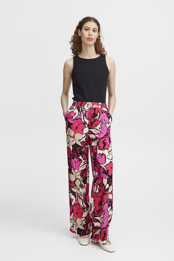 WOMEN'S B.YOUNG JANINA RASPBERRY SORBET PRINTED PANTS